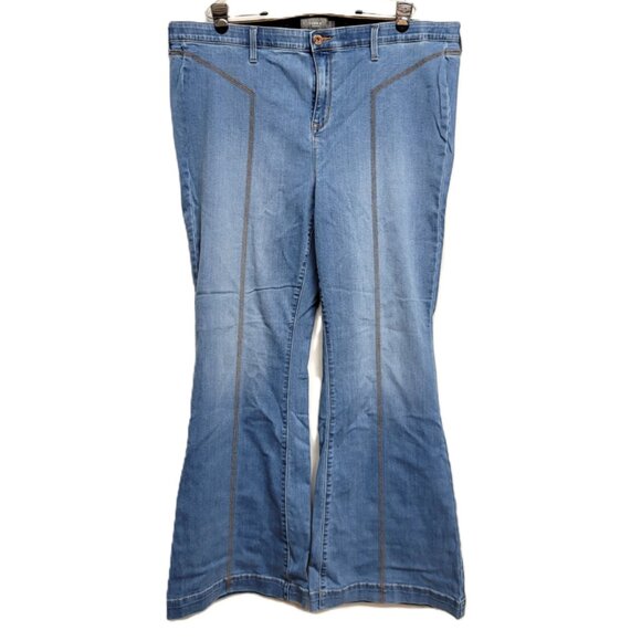 Torrid 22T Sky High Flare Premium Stretch High-Rise Jean 22 Tall - Picture 5 of 9